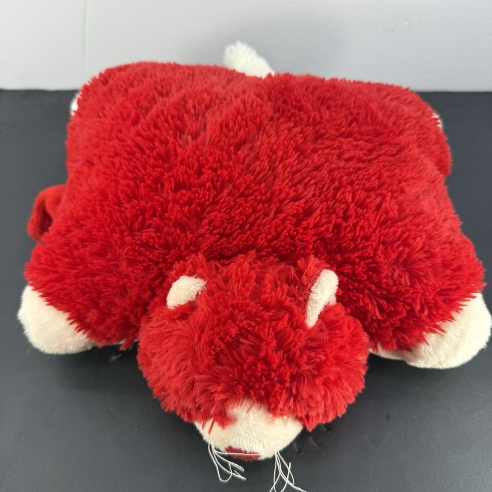Rare Pillow Pet Pee-Wee Valentine's Red Cat Plush Heart Polka Dot Mini 12" 2009 - Picture 2 of 6
